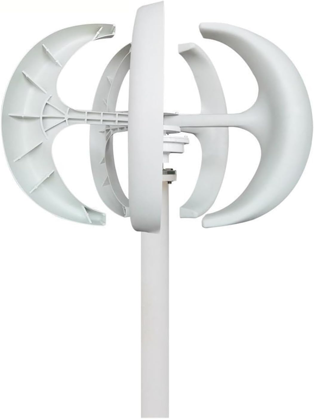 Wind Turbines, 200W Vertical Axis Wind Generator 12V 24V Red and White Ball Type Wind Turbine for Land Marine Use(Wihte,5 Blades_24V)