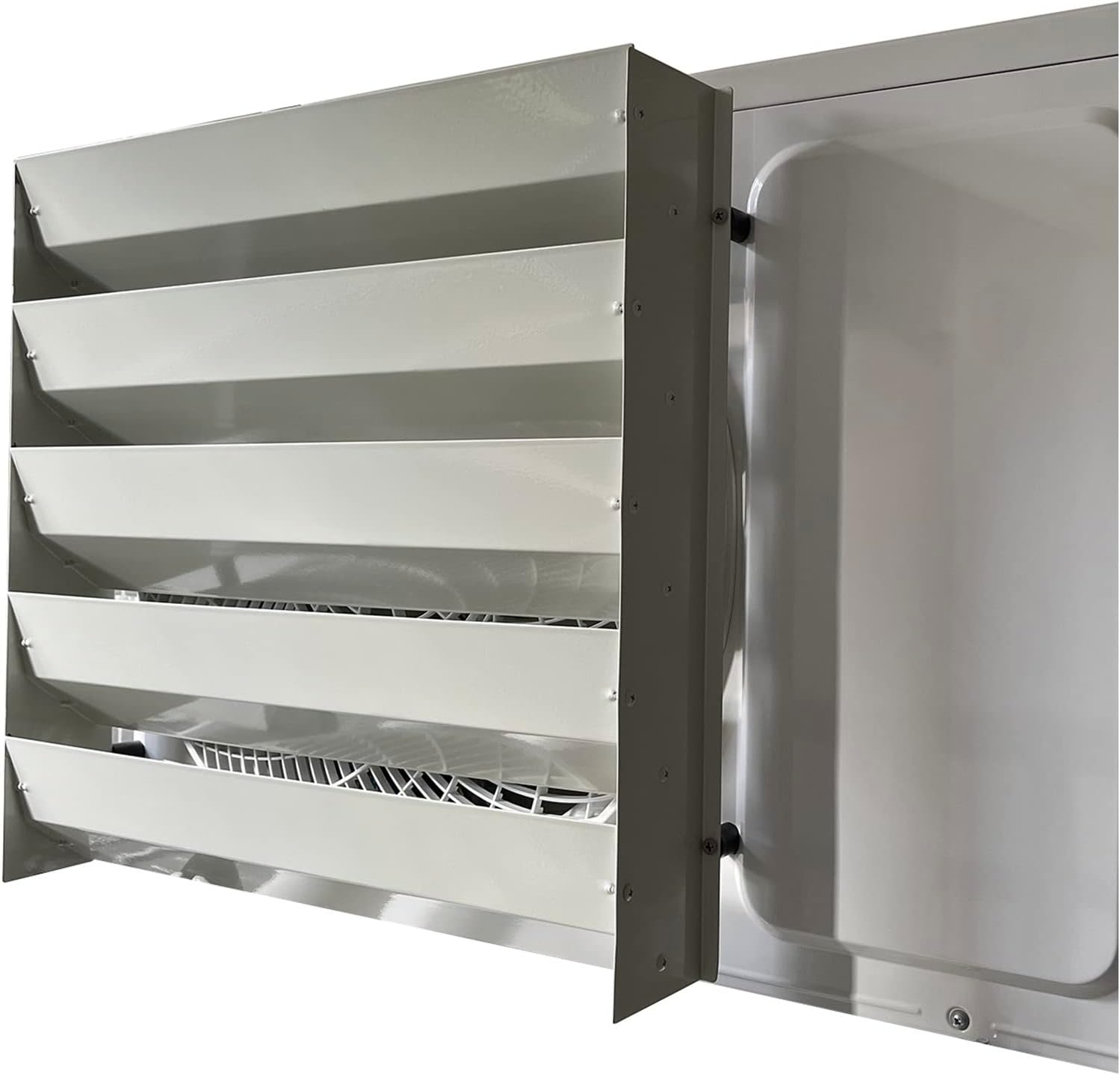 Outdoor AC Unit Cover - Air Conditioner Deflector and Wind Guide Baffle, Galvanized Steel Protection for Compressor and Condenser Grilles, Anti-Direct Blowing Screen