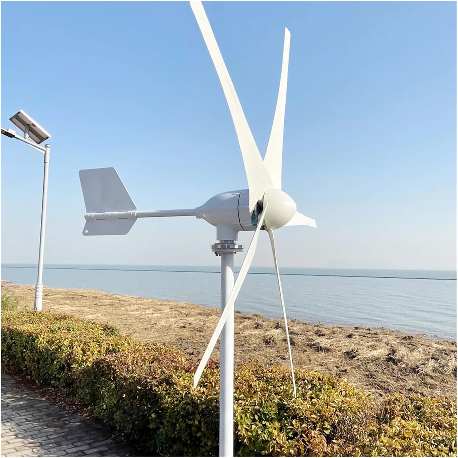Wind Turbines, 15KW Wind Turbine Generator for Home Farm 12V 24V 48V Free Energy Wind Fan Generators Small Horizontal Windmill Three Phase AC(5B,48V_15KW)