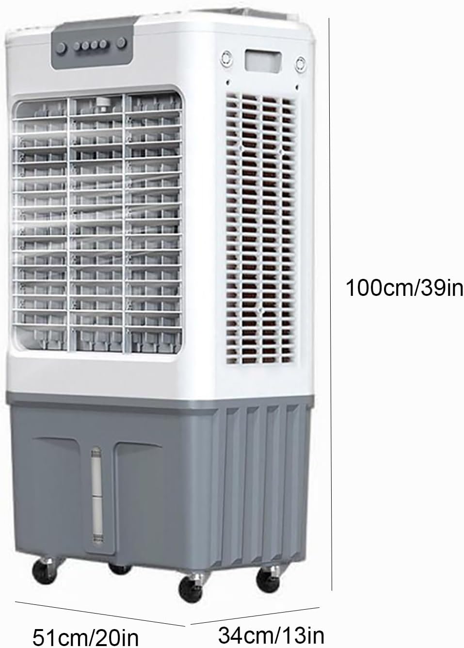 3-IN-1 Indoor Swamp Cooler Air Conditioner, Evaporative Air Cooler with Tank, 120° Oscillation for Room Office Garage