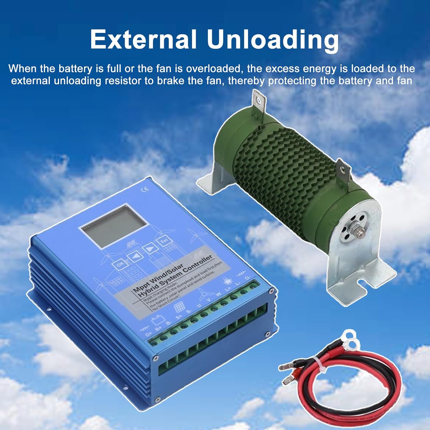 18000W MPPT Solar Wind Hybrid Charge Controller, 12V/24V/48V Charge Boost Regulator, for Wind Turbine & Solar Panels 24V/48V