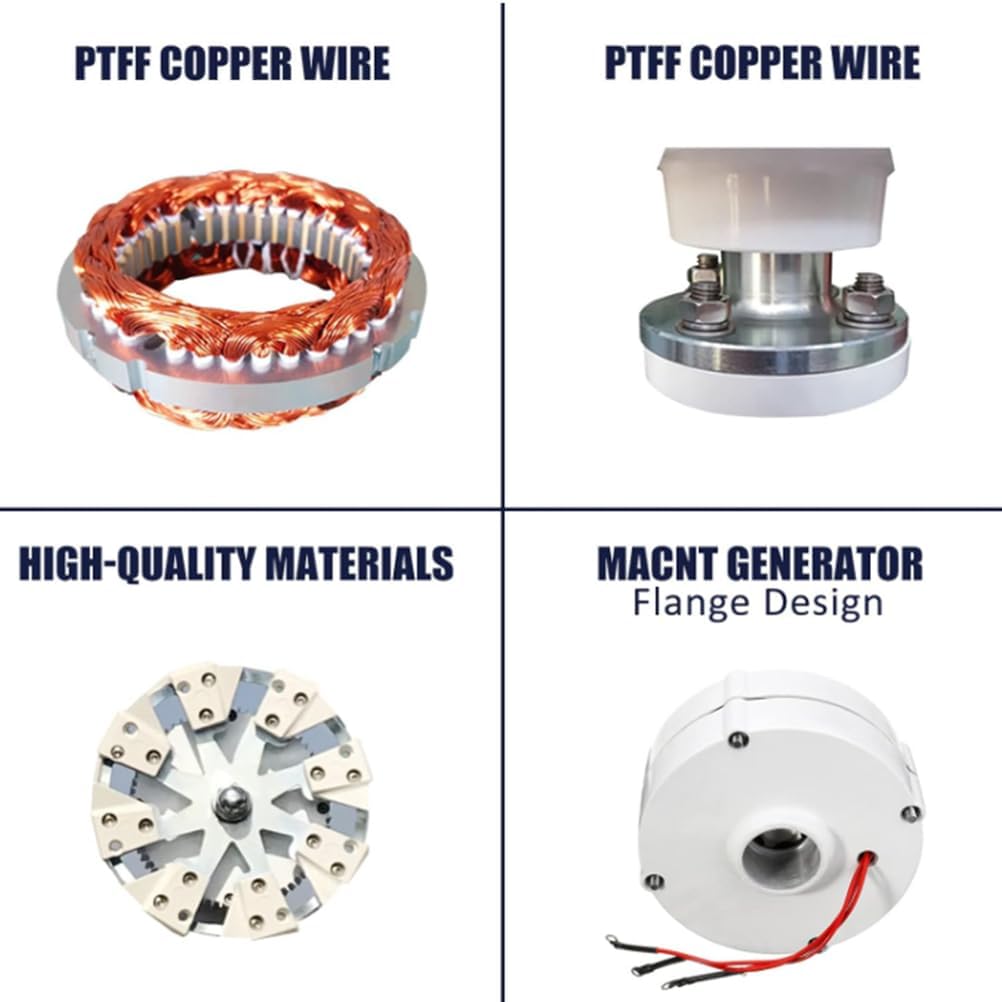 48V,12000W Wind Turbine, 8 Blade Wind Turbine Generator Kit with Controller, for Marine, Home,Windmill Generator Suit for Hybrid Solar Wind System