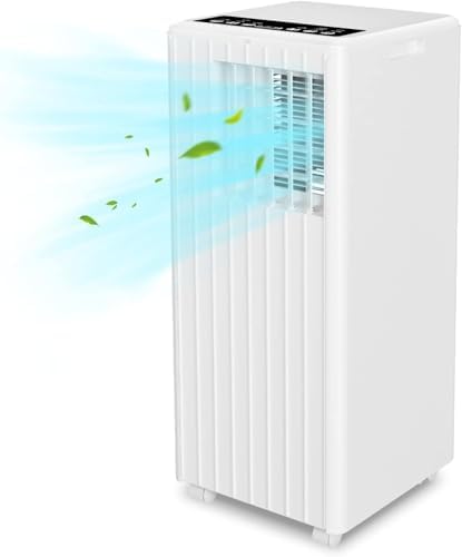 8000Btu Portable Air Conditioner up to 350 Sq. Ft, 3-in-1 AC Unit Built-in Dehumidifier, Fan, Energy Saving Sleep Modes, Compact Floor Window Installation Kit & Remote Control Portable AC for Rooms