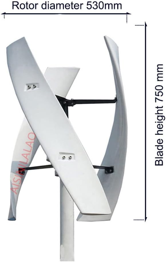 24v, 12V-220V 3Phase Vertical Wind Generator 3000W Garden Windmill Wind Turbine Generator with Controller Suitable for Wind and Solar Power Generators(Low Noise)