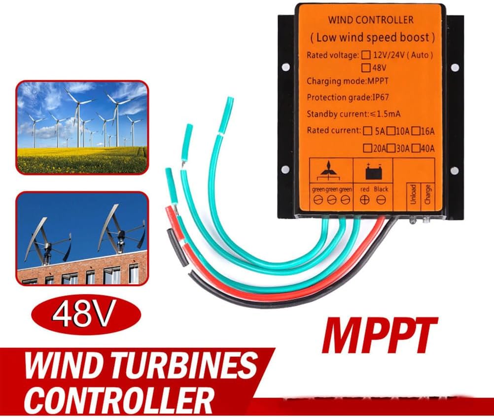 48v,10A-40A 12V 24V Auto 48V MPPT Wind Charge Controller for Wind Turbine Generator Water Proof IP68 for Home Use(6000W-8000W)