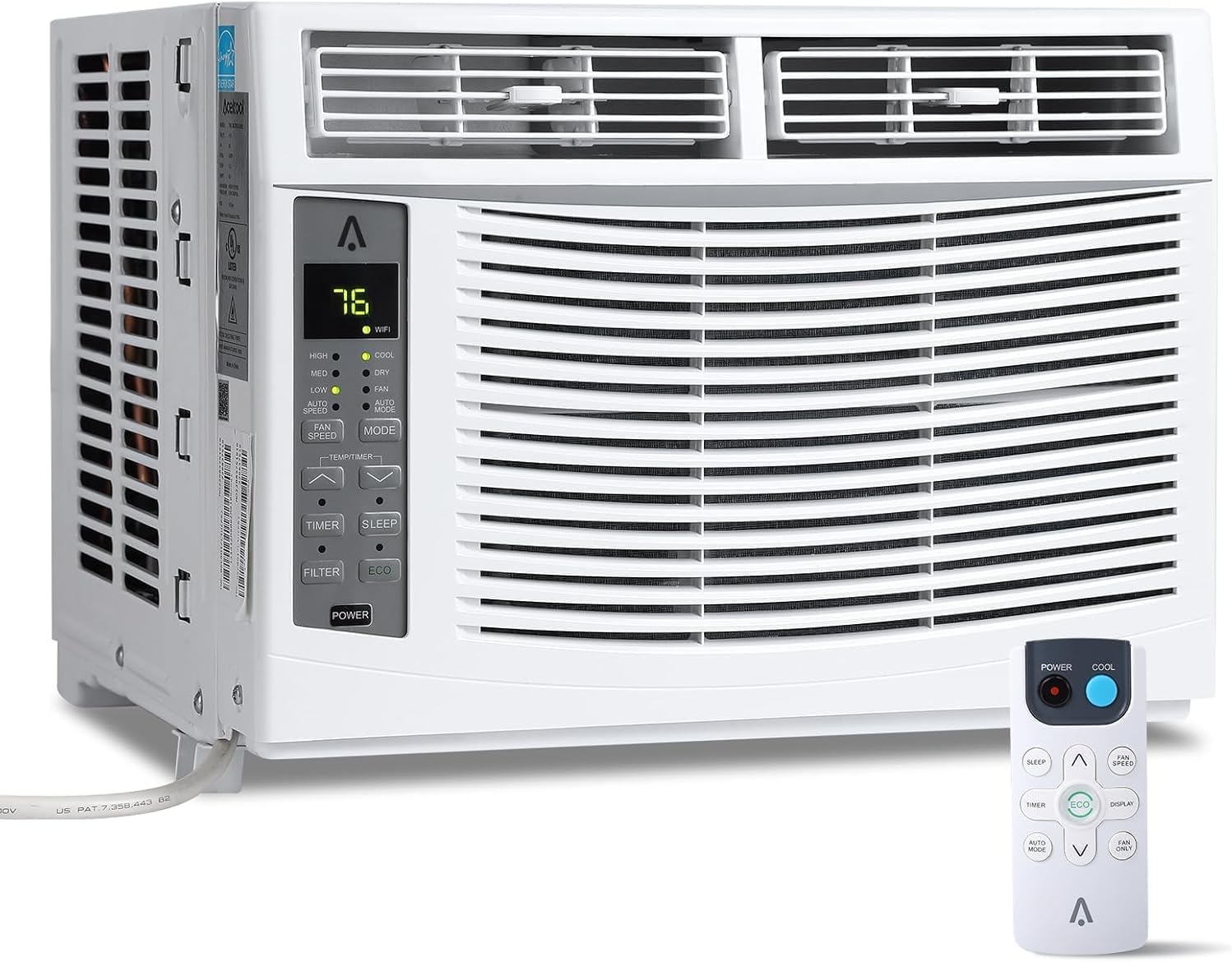 TrailBlaze 6000 BTU Window Air Conditioner, 3-In-1 Window AC Unit Cools up to 250 Sq. Ft, Cooler, Dehumidifier & Fan, 24H Timer, AC Window Unit with Remote Control & Installation Kit - No WiFi