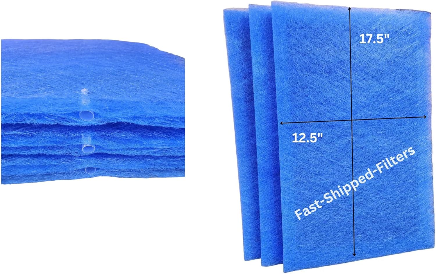 Fast-Shipped-Filters 3 Pack 14x25 Replacement Filter Pads Designed to Fit PremierOne Pure Flo MS-1425 P6100 Air Cleaner 14x25 Refill Blue