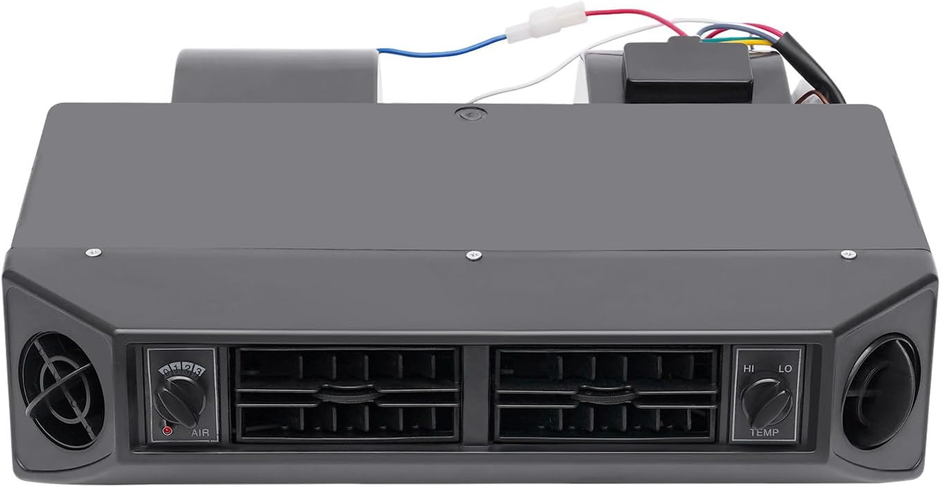 12V Universal Under Dash A/C Evaporator Kit - Heat & Cool 3-Speed Air Flow for Cars & Trucks, BEU-404-100 HVAC Unit with 600 CFM Air Volume