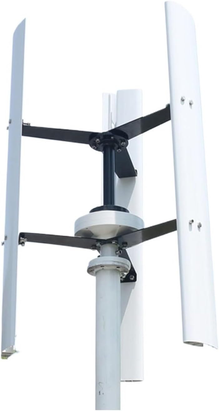 Wind Turbines, Free Energy 5KW Low Noise Wind Turbine Generator for Home 5000W 12V 24V 48V Vertical Windmill Low Wind Speed Starting Wind Turbines(24V_WHITEL)
