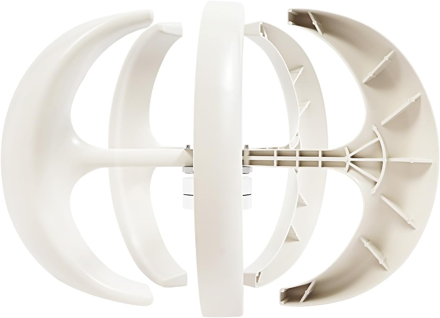 600W 12V Wind Turbine Generators Kit, 5 Blades Lantern Motor Vertical Axis Windmill with Controller Flange Plate Winds Turbine Generator Kit Automatic Wind Angle Speed Regulation for Home Camping