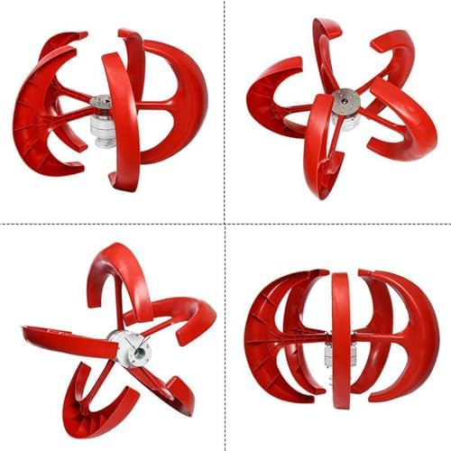 800W 5-Blade Vertical Axis Wind Turbine Kit - 12V/24V Wind Generator with 2000W Inverter for Home Use - Efficient Renewable Energy Solution with Permanent Magnet Technology