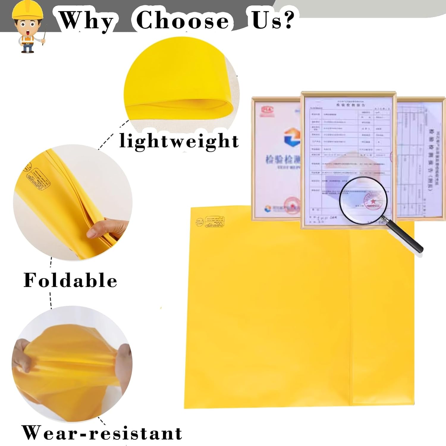 High Voltage Insulating Blanket for Electrical Work - Outdoor EVA Resin Protection Cover for Substation and Generator Room with Clips