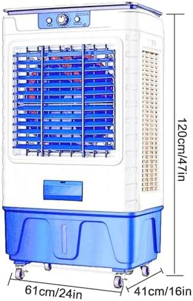 Evaporative Air Cooler, 4-in-1 Swamp Cooler Air Conditioner, 3 Speeds Indoor Use, Portable Windowless AC for Bedroom Home Office