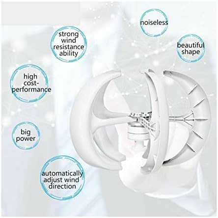 2000W Vertical Wind Turbine Generator - Low Noise 12V/24V/48V with MPPT Charge Controller - Efficient Windmill Power for Renewable Energy (Turbine Only, Blue)