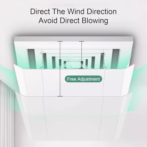 Adjustable AC Vent Deflector, Central Air Vent Deflector, Ceiling Air Conditioner Wind Deflector for Home, Office, Hotel