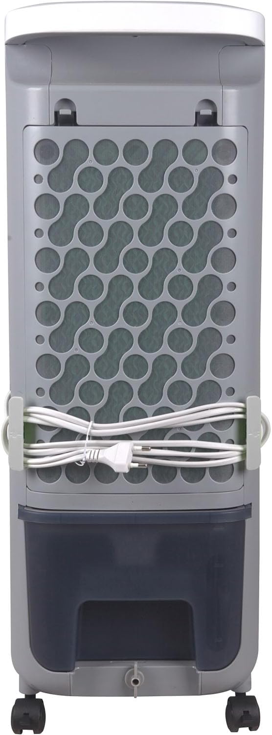 Whirlpool 155 CFM Portable Evaporative Cooler for Garage, Warehouse, Basement, 125V, Rooms up to 428 Sq. Ft., with Remote and Ice Pack for Hot/Dry Climates, Indoor Fan Powered Swamp Cooler in Titanium