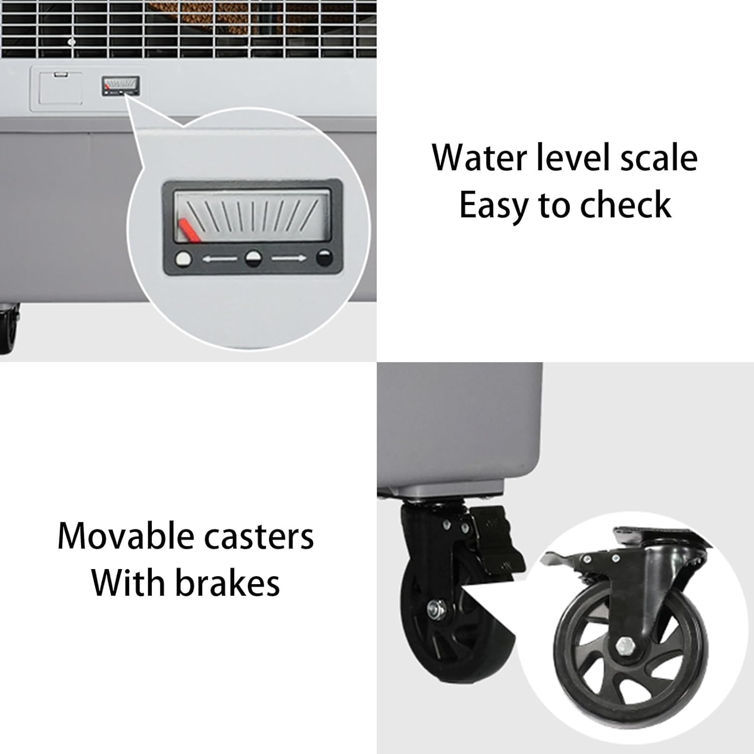 Portable Air Conditioner, Evaporative Air Cooler with Water Tank and 7 Speeds, Fast Cooling Fan Unit for Room Office Factory(100 * 60 * 139cm)