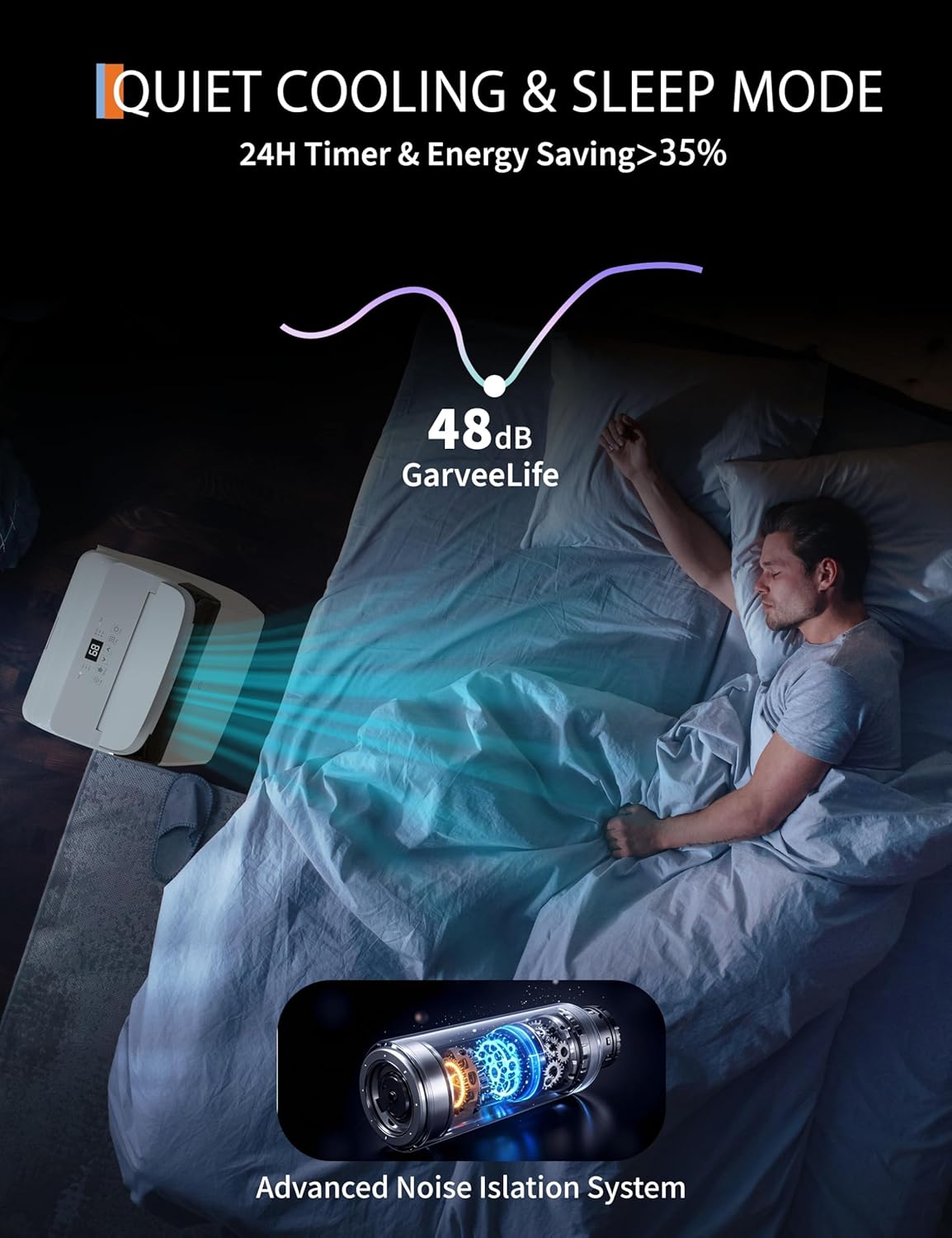 12000 Btu Portable Air Conditioners, Indoors Ac Unit Fast Cooling 550 Sq. Ft., 3-In-1 Portable Air Conditioner With Fan, Cooling, Dehumidification, Touch Screen Controls, Remote Controller