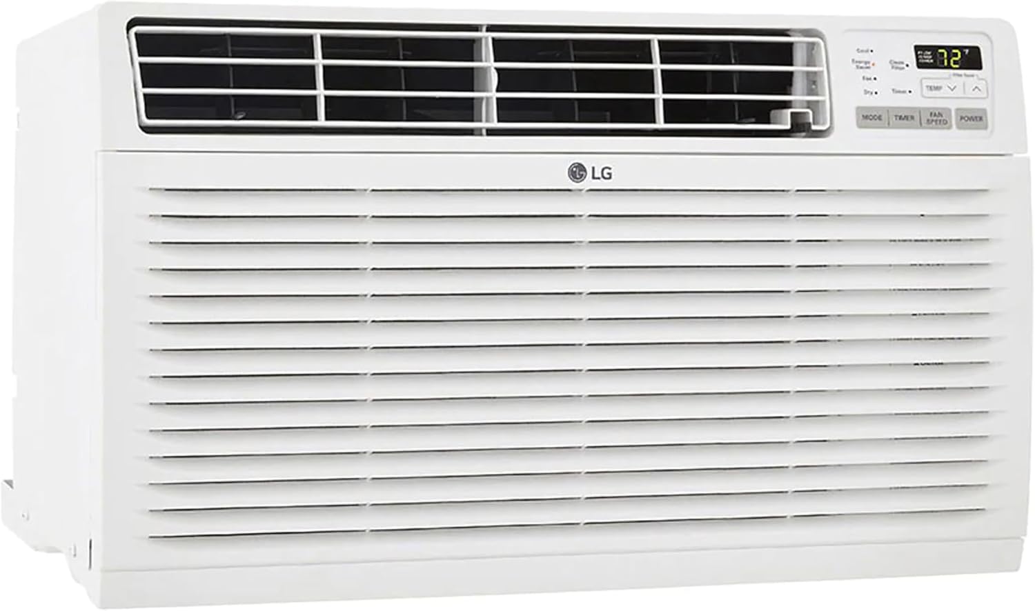 LG 11,200 BTU Through the Wall Air Conditioner, 230/208V, Cools 550 Sq.Ft. for Bedroom, Living Room, Apartment, with Remote, 2 Cooling & Fan Speeds, 4-Way Air Deflection, Supplemental Heat, White