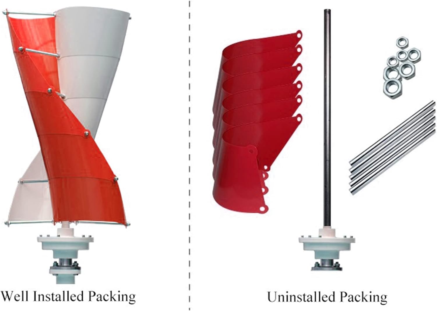 12V-220V No Noise Vertical Axis Wind Turbine Generator, 14000W Magnetic Levitation Wind Turbine with MPPT Controller for Green Windmill,24v