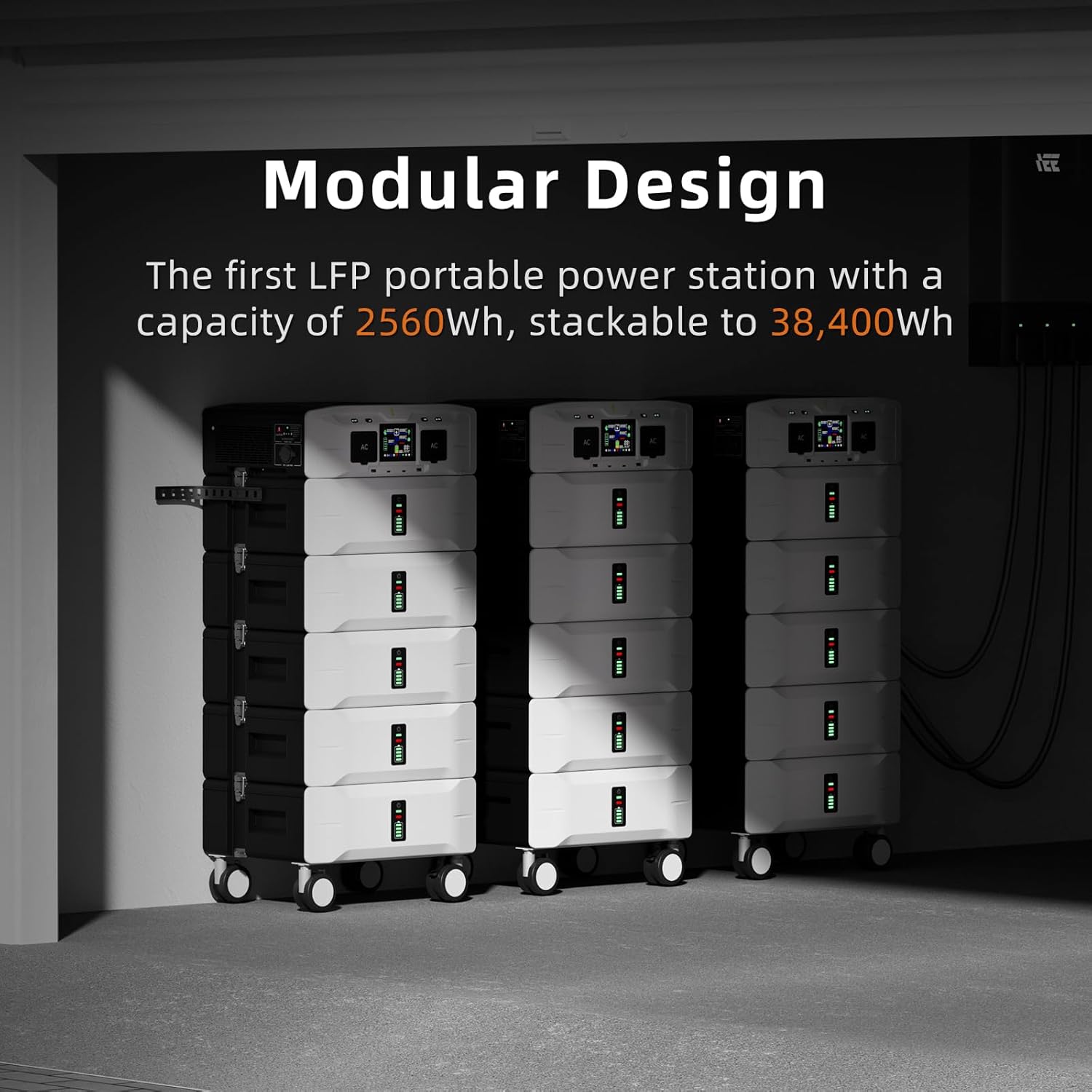 IEE SP5000 Portable Power Station & Solar Generator with 3×200W Panels Included,5000W (Peak 9000W) 5120Wh EV-Grade LFP Batteries,120/240V Dual Voltage,3500W 1.6H Fast Charge,APP&EPS for Home Backup.