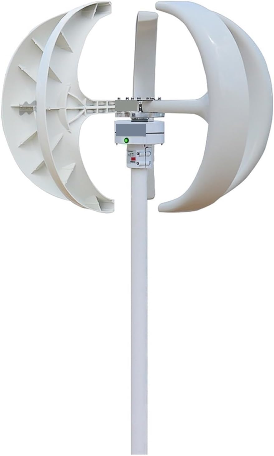 Wind Turbines, 400W 5 Blades 12V 24V Low Wind Speed Start Vertical Wind Turbines nerator Silence Windmill LED Char Indicator(400W White,24V)