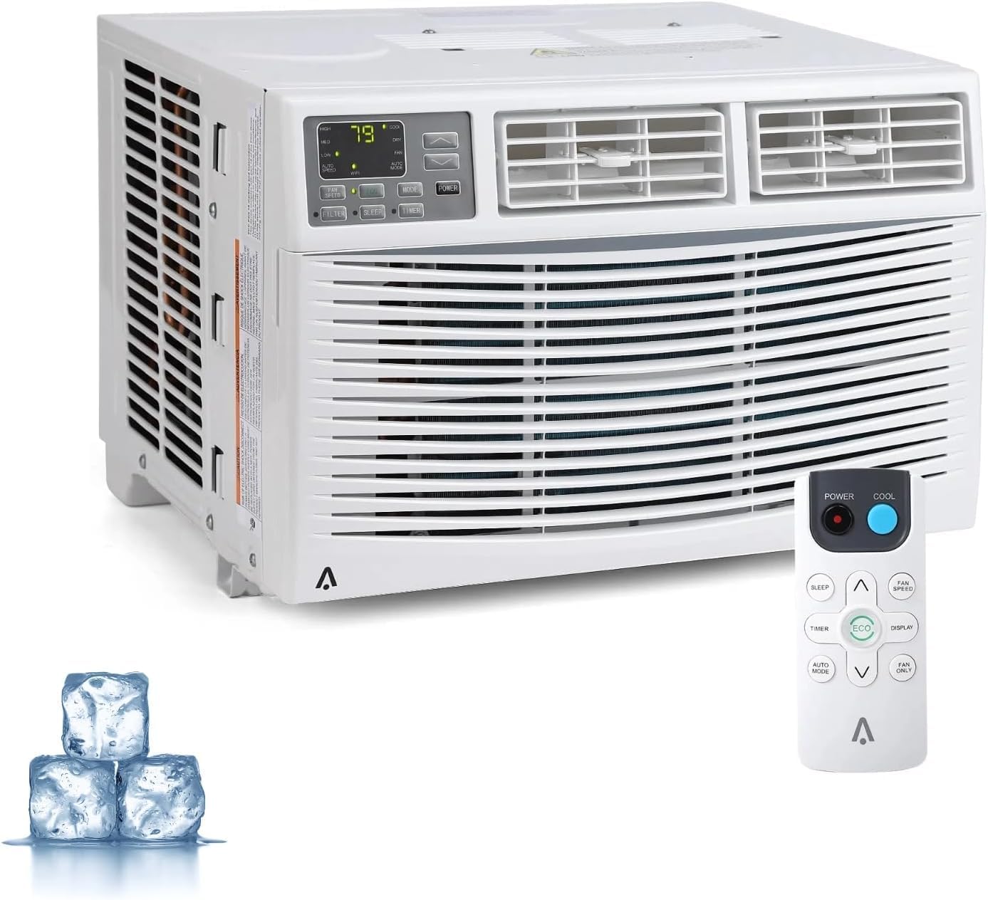 12000 Btu Window Small Air Conditioner, Cools Up to 450 Sq with Remote Control,Quiet, Window-Mounted Room Ac and Cooling Settings