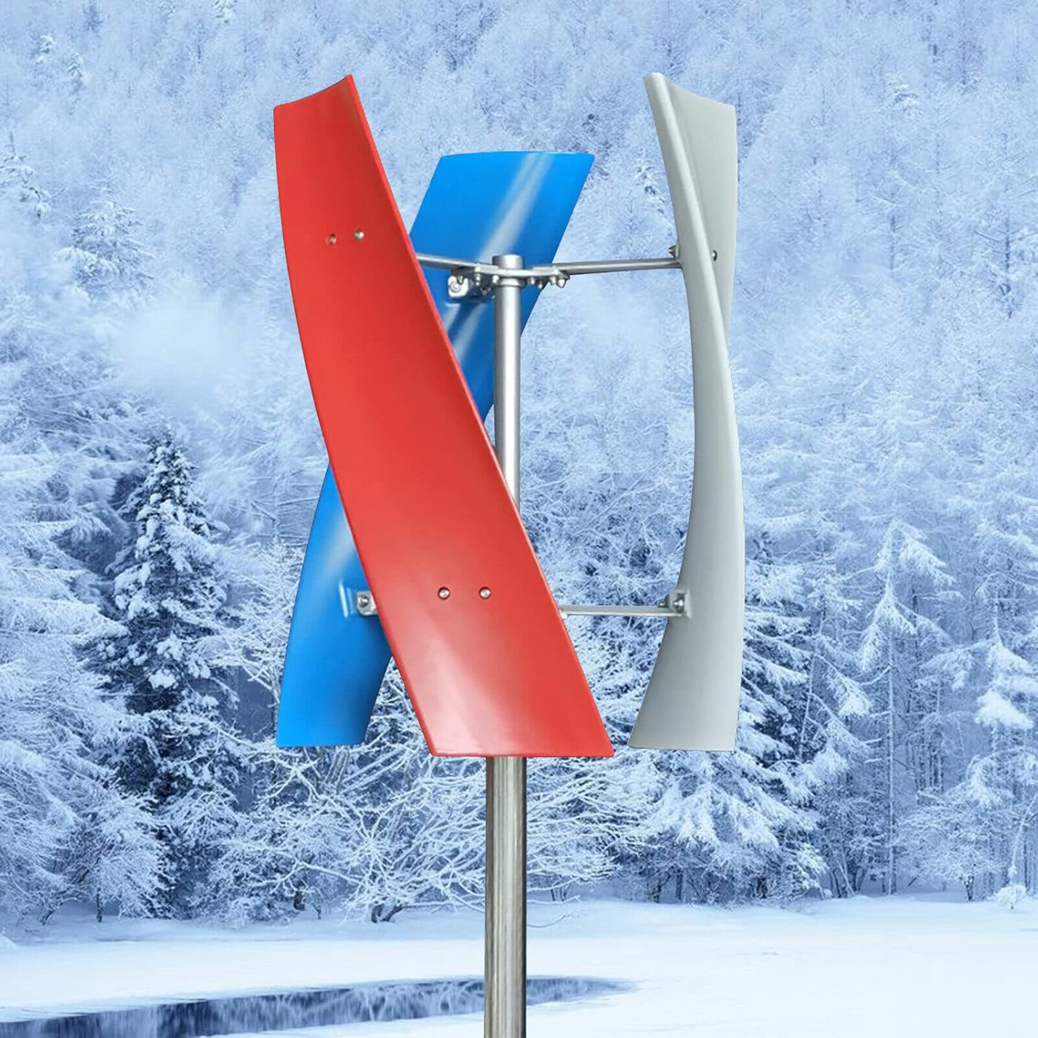 12V Vertical Wind Turbine Generator - High Efficiency 400W 3-Blade Helix Design, IP67 Waterproof, Durable Permanent Magnet Power System for Renewable Energy Solutions