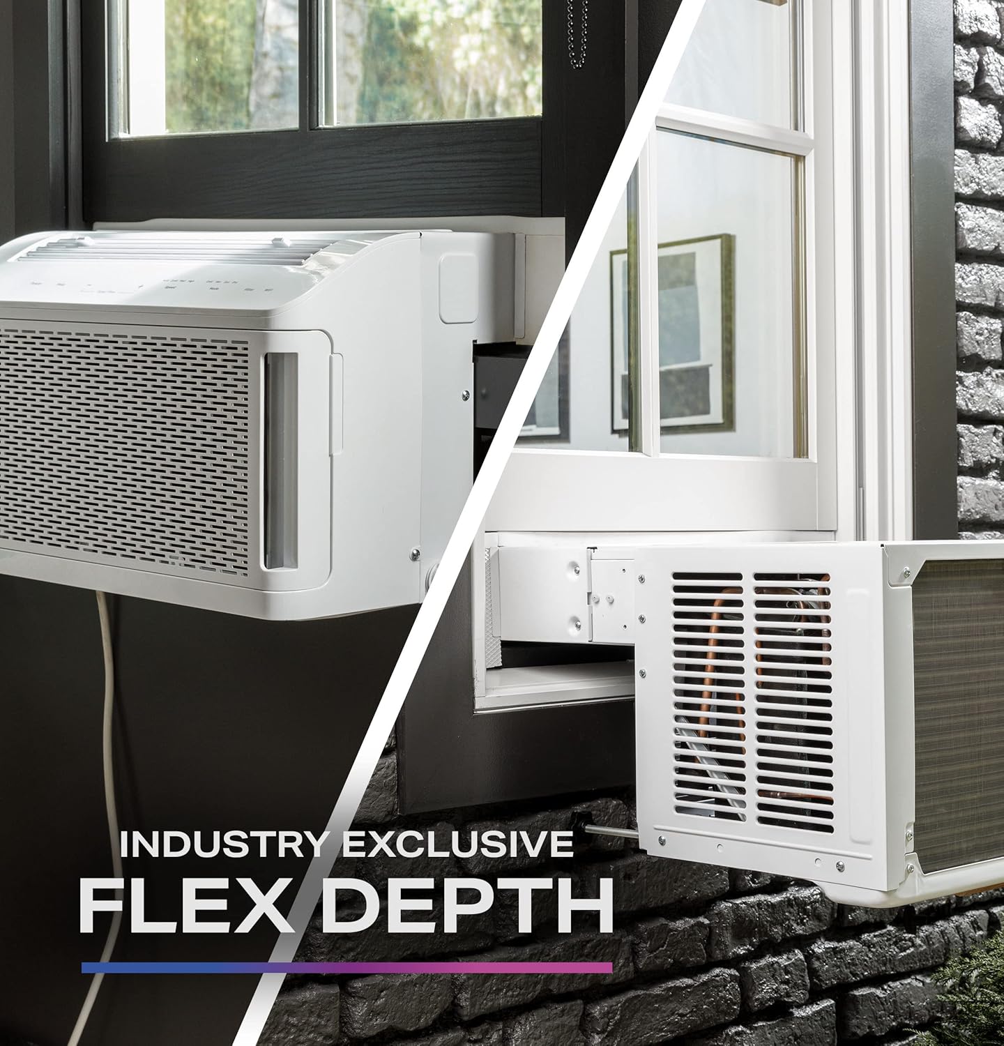 GE Profile ClearView Window Air Conditioner 8,300 BTU, WiFi Enabled, Ultra Quiet for Medium Rooms + GE Profile Air Purifier | Removes Allergens, Odors & Other Impurities Bundle