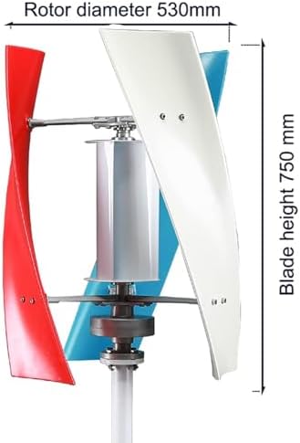 2000W Vertical Wind Turbine Generator - 3-Blade 12V/24V/48V Wind Power Kit with Controller for Home, Boat, Gazebo, Chalet Renewable Energy Solutions