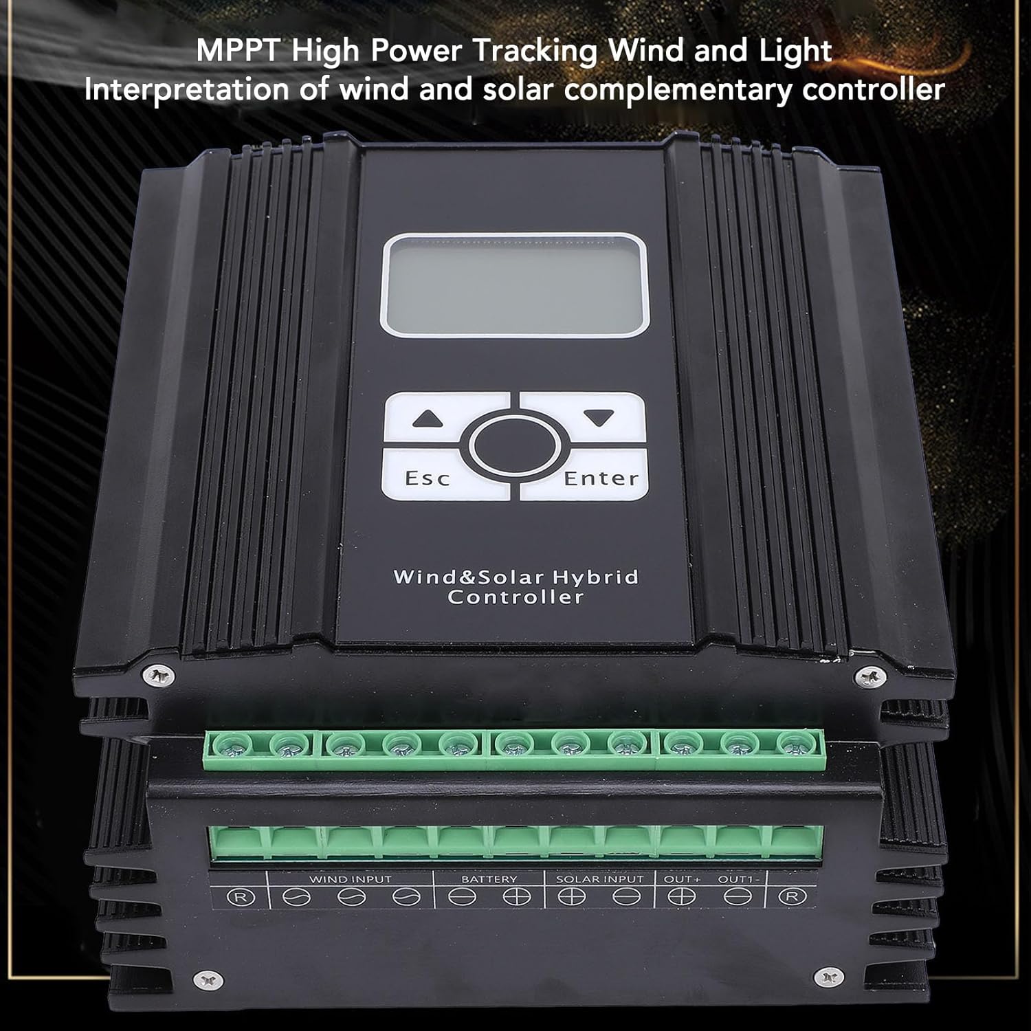 48V Wind Solar Hybrid Controller 400W with LCD Display, MPPT Boost Technology, PWM Discharge - High Efficiency Charging, Intelligent Stability, Ideal for Off Grid Systems (400W Fan)