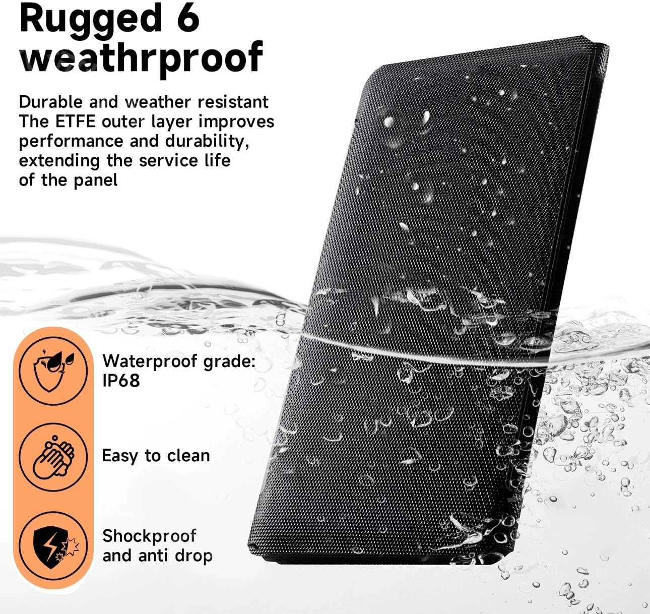 100W Portable Solar Panel for EF/Jackery/Bluetti/Anker Power Station MC4 Output Lightweight & Compact Foldable Solar Panel Charger Kits IP68 Waterproof for RV Travel Outdoor Activities