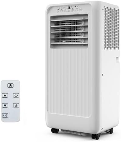 GarveeHome Portable Air Conditioner, 10,000 BTU Quiet AC for Bedroom, Ventless Design with Auto Evaporation, 3 in-1 Cooling/Dehumidifier/Fan, Portable Room Air Conditioner.