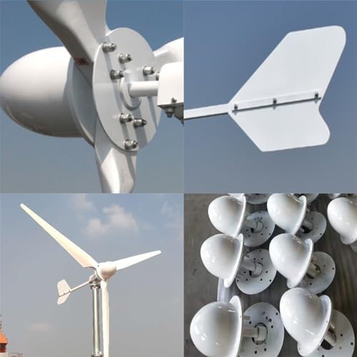 4KW Wind Turbine Generator Set for Home, Marine & Street Lights - 48V/96V/120V/220V Grid-Connected System + Free Solar Garden Light (Color: 220V)