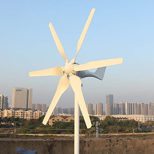800W Wind Turbine Generator Kit - High Efficiency 6-Blade Wind Power System for 12V/24V/48V, Ideal for Home Energy Solutions & Free Power with Controller
