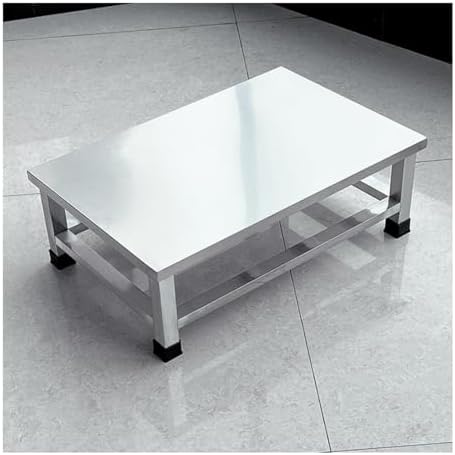 Stainless Steel Work Platform for Air Conditioner & Appliances, Durable Raised Base Storage Pallet Pad Rack (60x60x20cm) - Ideal for Washer, Fridge, and More