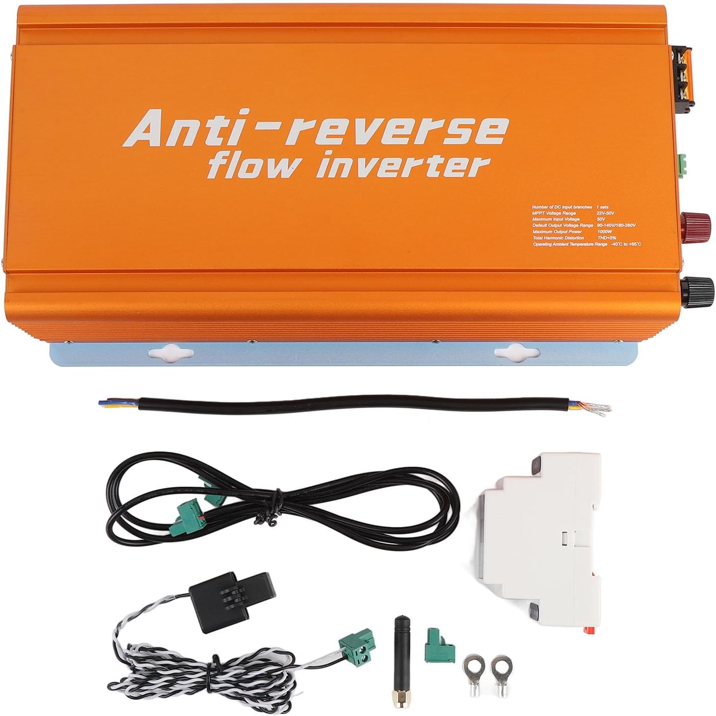 Fafeicy 1000W Grid Tie Solar Power Inverter, with APP Monitoring MPPT Technology, for RV and Household Use 22-50V DC Input 48-62Hz Frequency (120V)