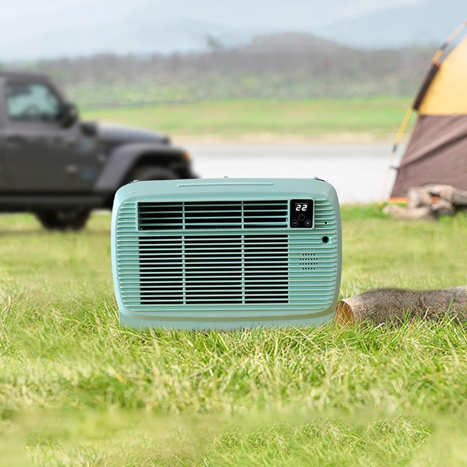 2200 BTU Portable Camping Air Conditioner Small Compressor Refrigeration Low Energy Air Cooler for Room Pets Outdoor Cooling(220v)