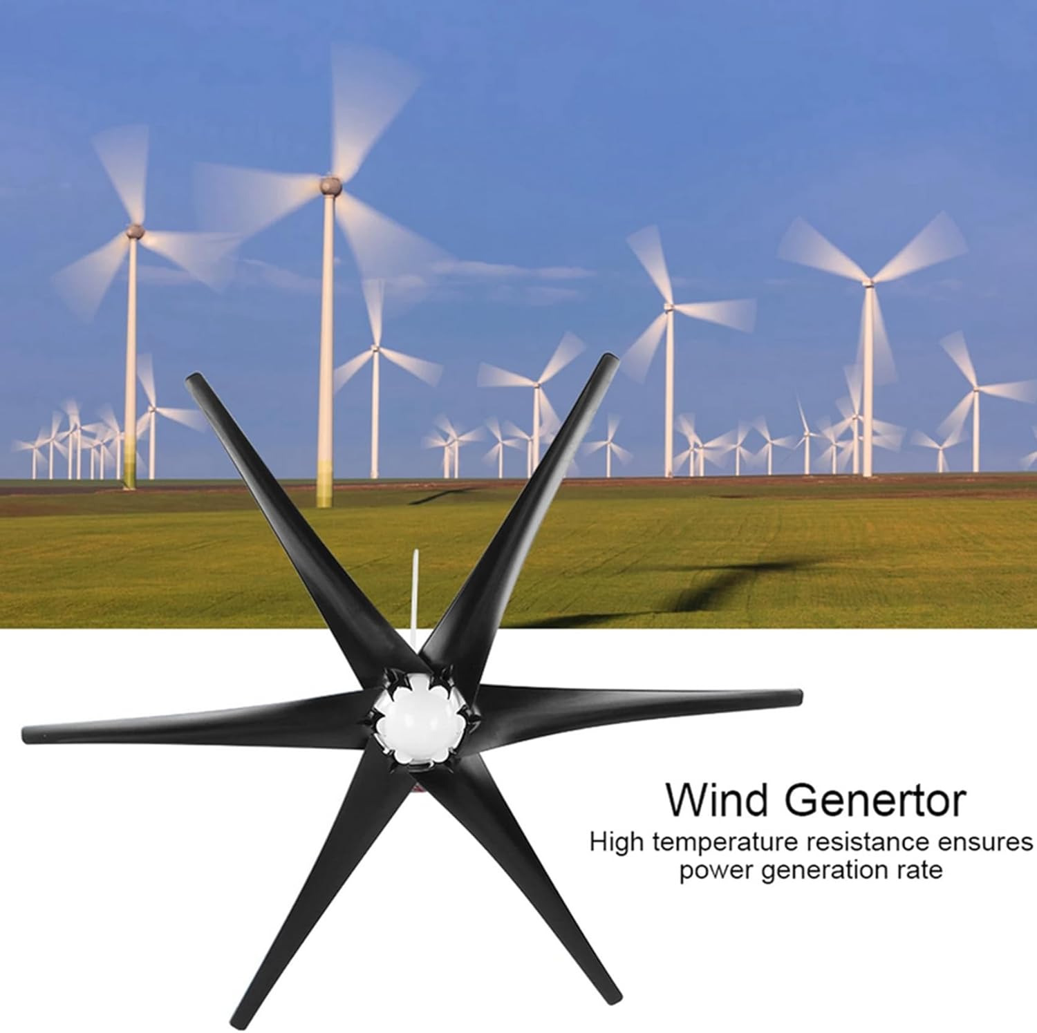 48v, 5 Blade Professional Wind Turbines 12V 24V 48V 220V Small Windmill Generator 100W-800W Industrial Solar and Wind Power Parts and Accessories (12V)