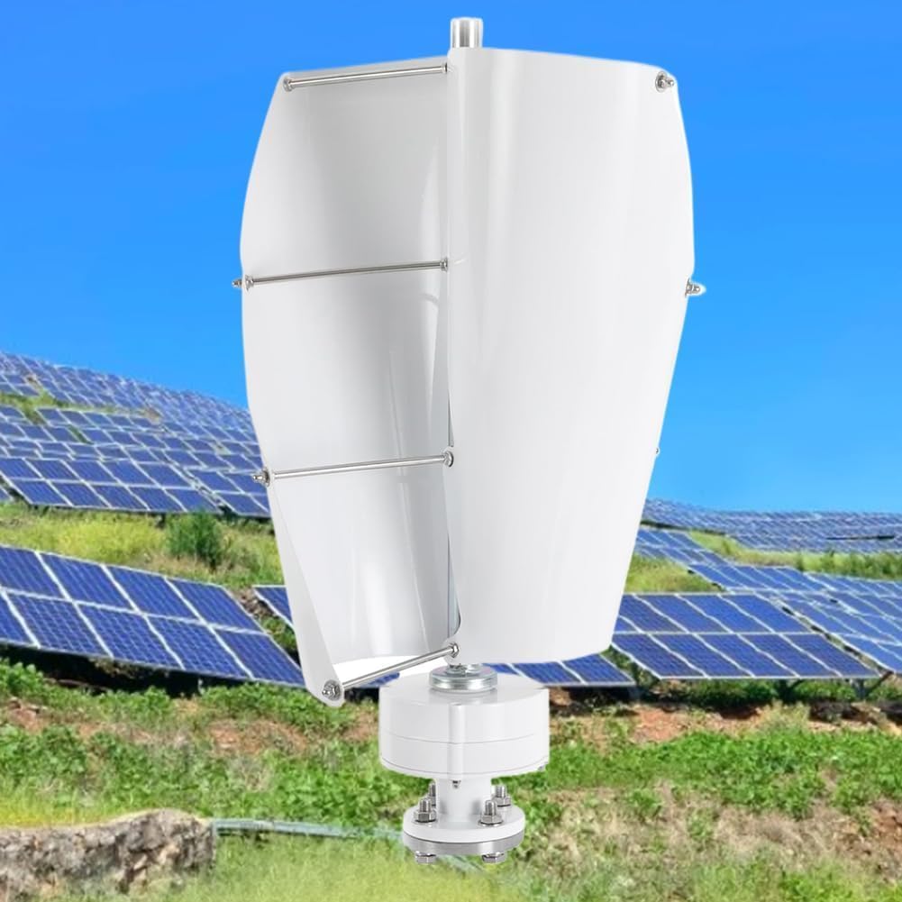 CAJUCA 5000W Vertical 2 Blade Spiral Wind Turbine Generator 12V 24V 48V Free Energy Wind Power Windmill No Noise Solar Wind