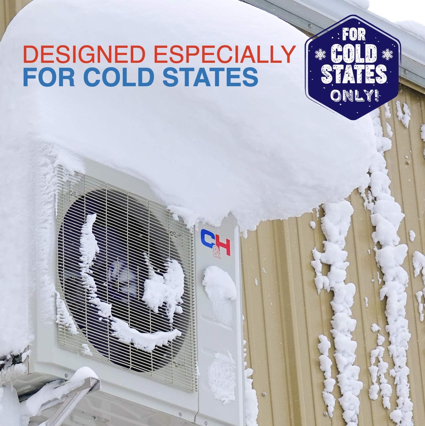 Cooper&Hunter Hyper Heat -22F Dual 2 Zone 9,000 + 9,000 BTU Ductless Mini Split Heat Pump Air Conditioner System 230V Full Set with Two 25ft Installation Kits