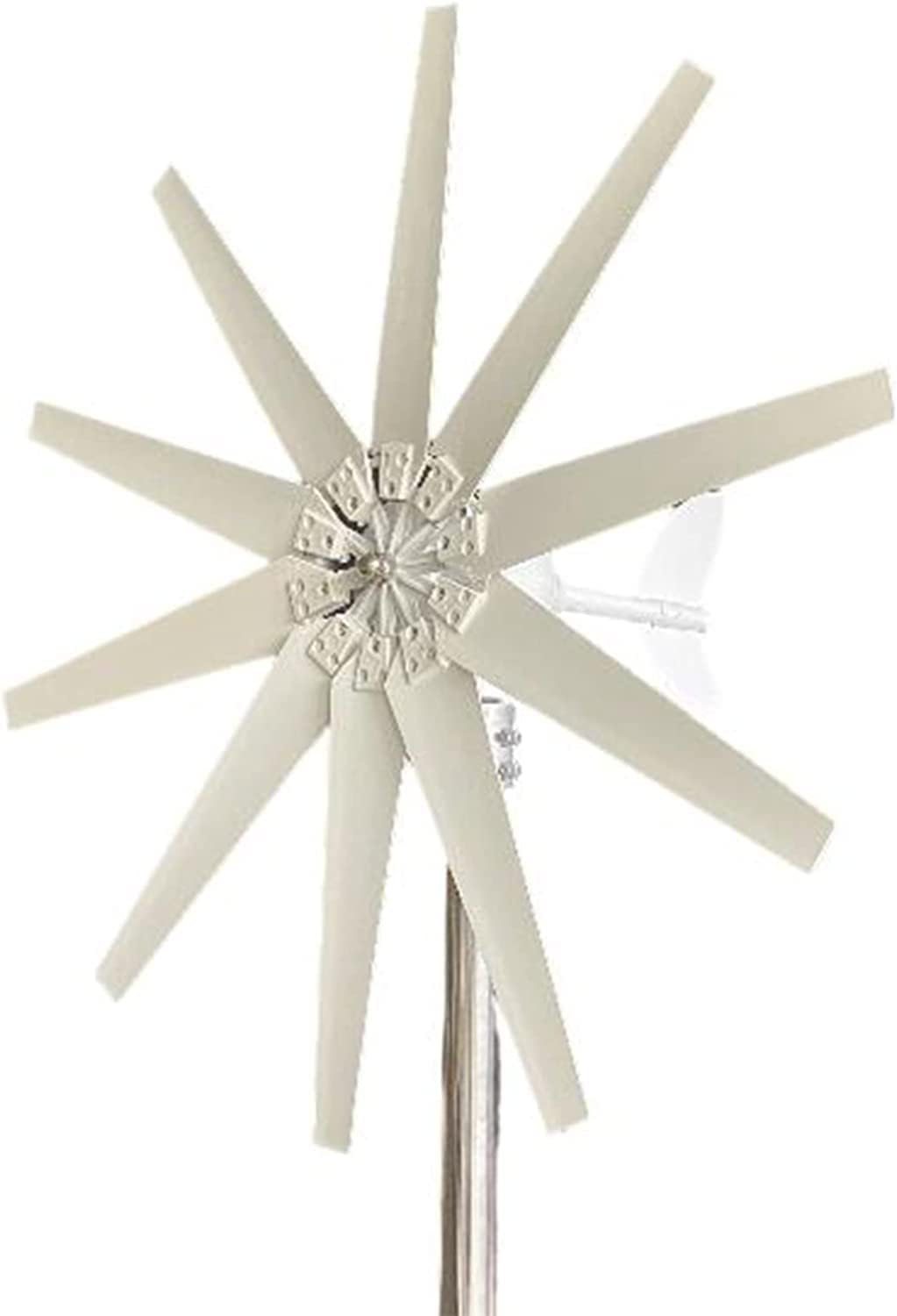 LiuSj JUnSt 6000W 10 Blades Horizontal Wind Generator, Wind Turbines Generator Windmill Energy Turbines Charge with Controller for Home Streetlight (White)