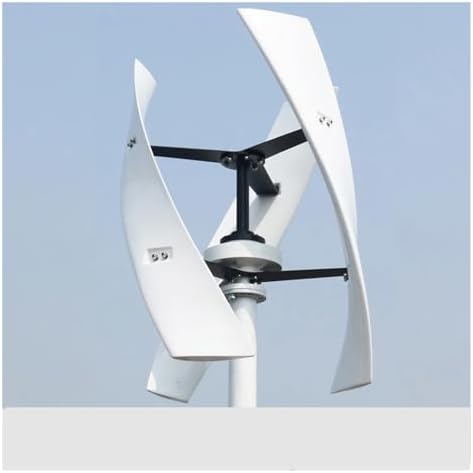 10KW Vertical Wind Turbine Generator Kit - 10000W Low Noise Windmill for Home Use, 12V/24V/48V Free Energy, Ideal for Hybrid Solar-Wind Systems (White, 24V Model)