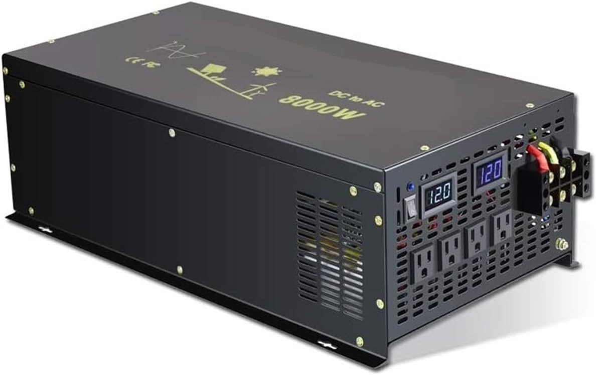 8000W Off Grid Pure Sine Wave Inverter 12V 230V Power Bank Inverter Battery Solar Panel Converter 24V/48V DC to 120V/220/240V AC(36V,120V)