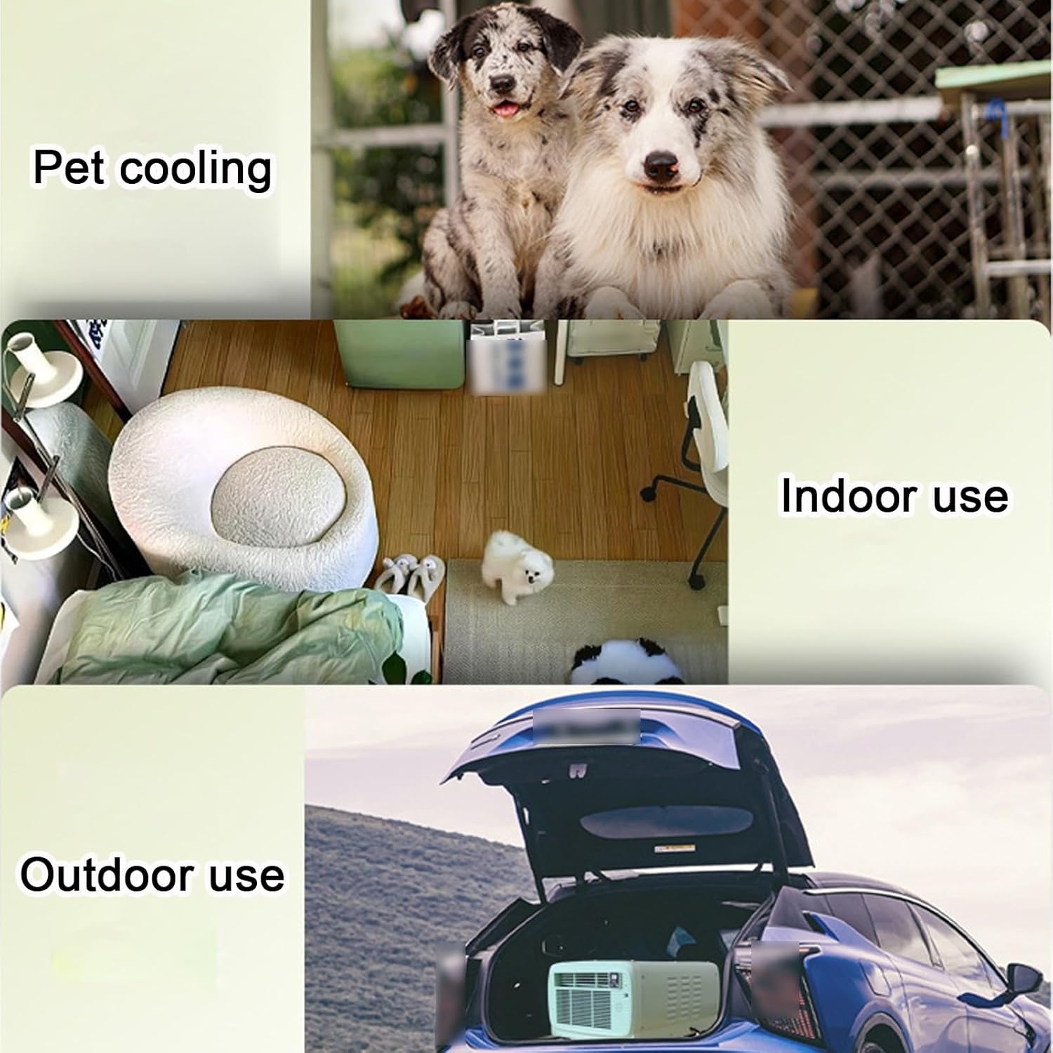 2200 BTU Portable Camping Air Conditioner Small Compressor Refrigeration Low Energy Air Cooler for Room Pets Outdoor Cooling(220v)