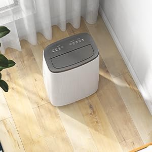 GarveeHome 14,000 BTU Portable Air Conditioner,4 in-1 Multifunctional Air Cooler, Remote Control,24-Hour Timer, Cools Up to 750 Sq.Ft, Low-Noise, Bedroom, Living Room, Office, White