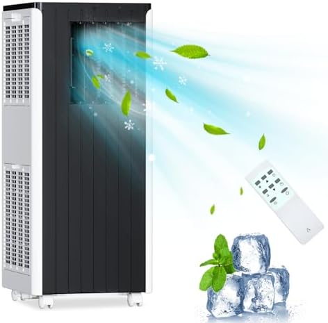 Garvee 8000 BTU Portable Air Conditioner, Compact Room AC w/Remote Control & Full Window Kit. Effectively Cools Up to 350 Sq ft., 24H Timer & Energy-Saving Triple Modes, for Bedrooms & Apartments