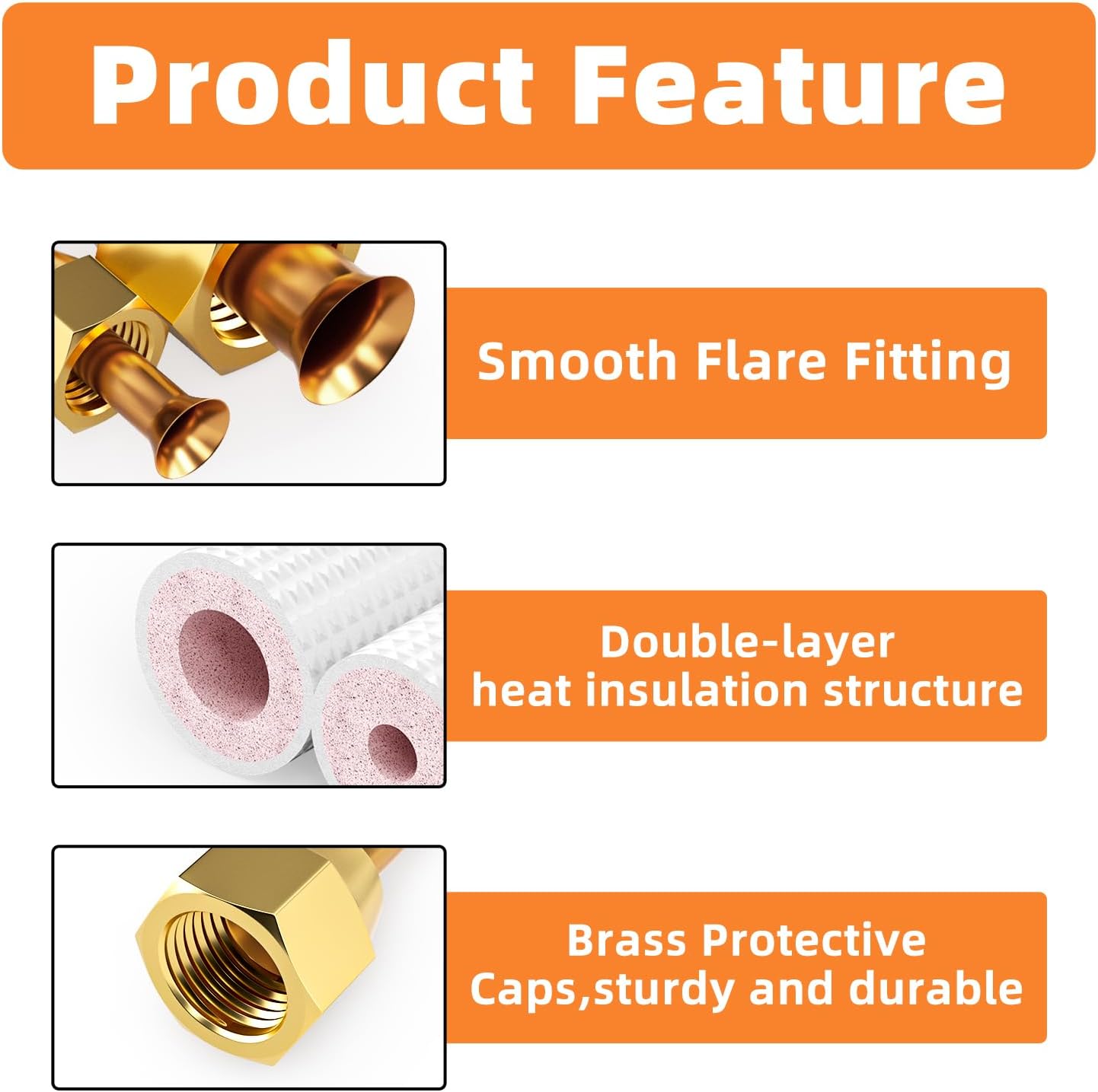 GASHER 50ft Mini Split Line Set 1/4