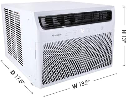 Hisense 350-sq ft Window Air Conditioner with Remote (115-Volt; 8000-BTU) 3 modes (Cooling, Fan, Dehumidifier), Wi-Fi enabled, Noise Level dB 53, ConnectLife App, AW0822CW1W (Renewed)