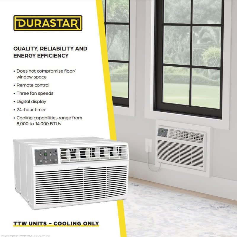 DRTAC142XNA1SLV 14,000 BTU 208 / 230V Through the Wall Air Conditioner and Wall Sleeve - White